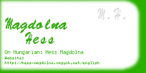 magdolna hess business card